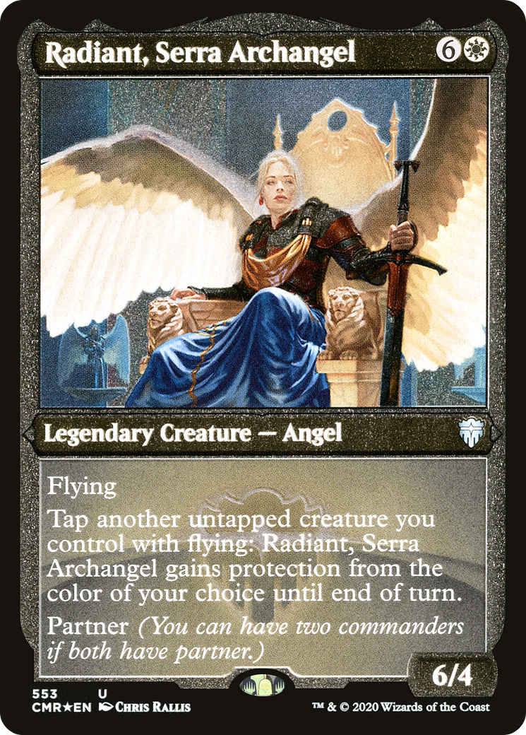 Radiant, Serra Archangel (553) Etched - Commander Legends