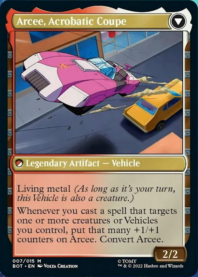 Arcee, Sharpshooter // Arcee, Acrobatic Coupe (007) - Transformers