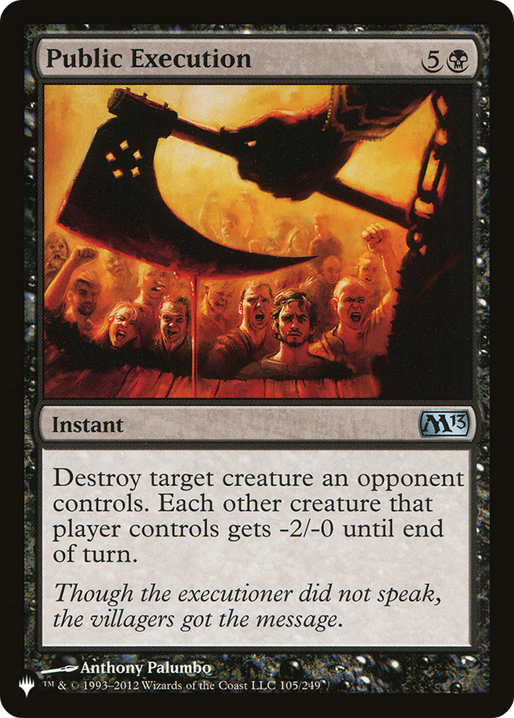 Public Execution (M13-105) - The List