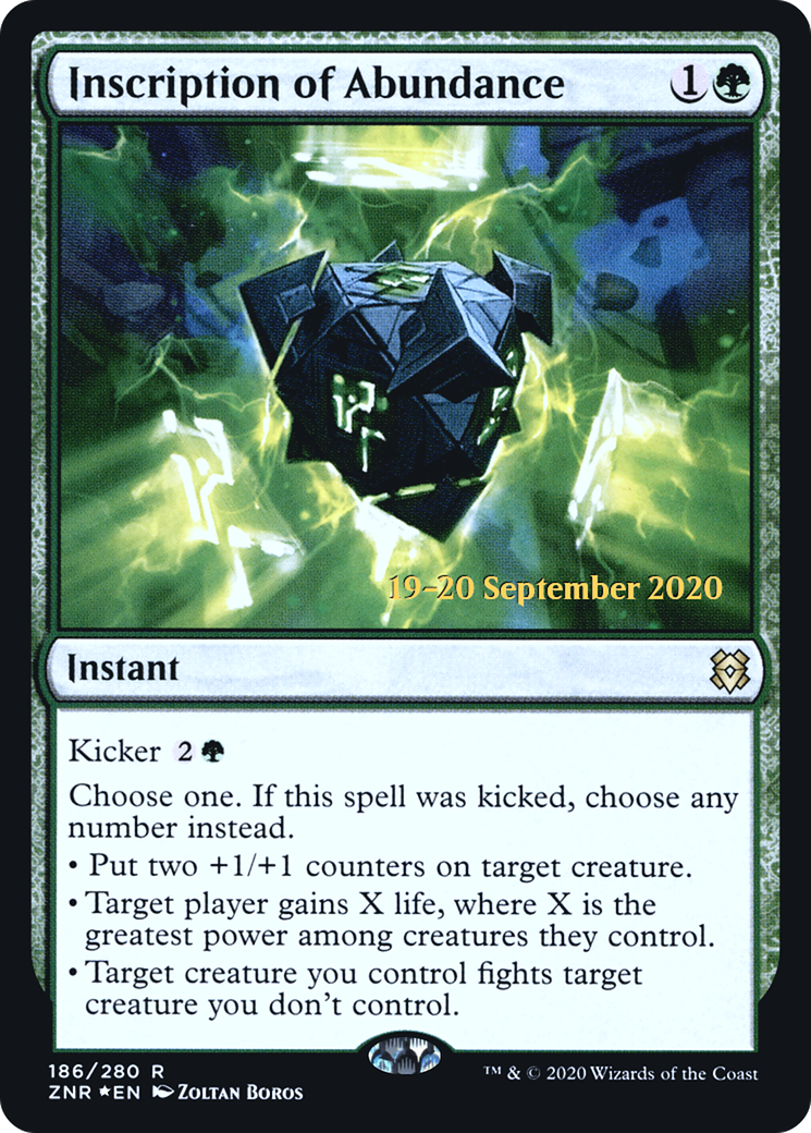 Inscription of Abundance (186) Foil - Zendikar Rising Promos