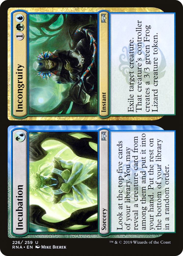 Incubation // Incongruity (226) Foil - Ravnica Allegiance