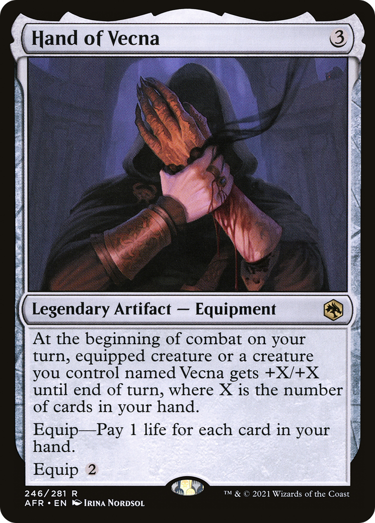 Hand of Vecna (246) Foil - Adventures in the Forgotten Realms