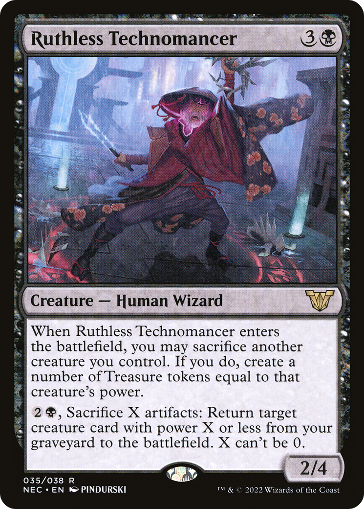 Ruthless Technomancer (035) Foil - Neon Dynasty Commander