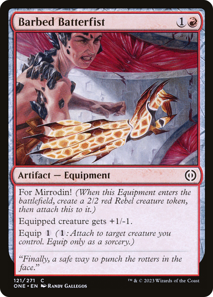 Barbed Batterfist (121) - Phyrexia: All Will Be One