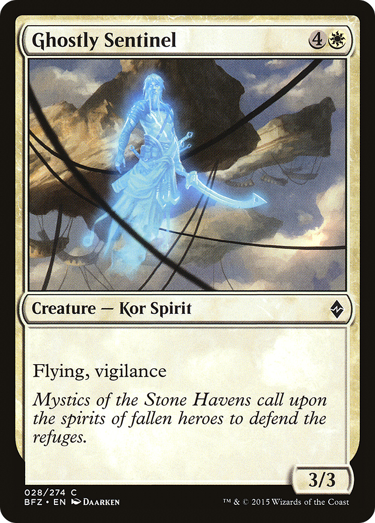 Ghostly Sentinel (028) Foil - Battle for Zendikar