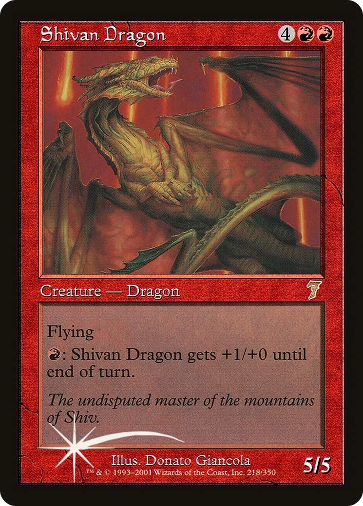 Shivan Dragon (218) - Seventh Edition
