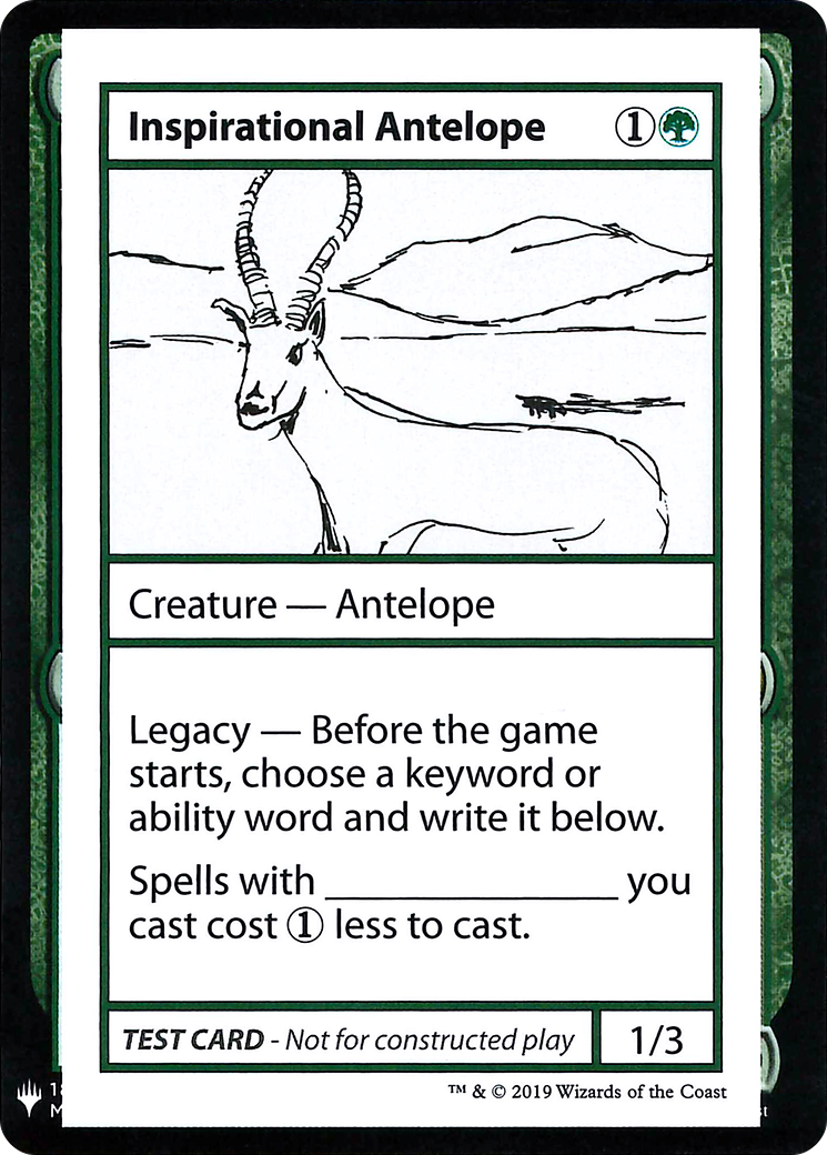 Inspirational Antelope (078) - Mystery Booster Playtest Cards 2019