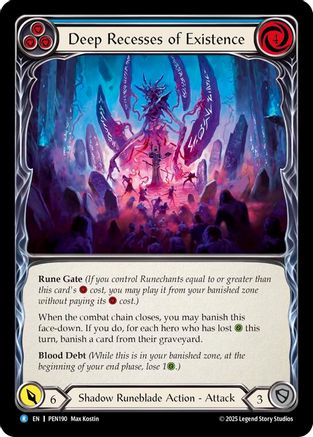 Deep Recesses Of Existence (Blue) (PEN190) Rainbow Foil - Compendium of Rathe