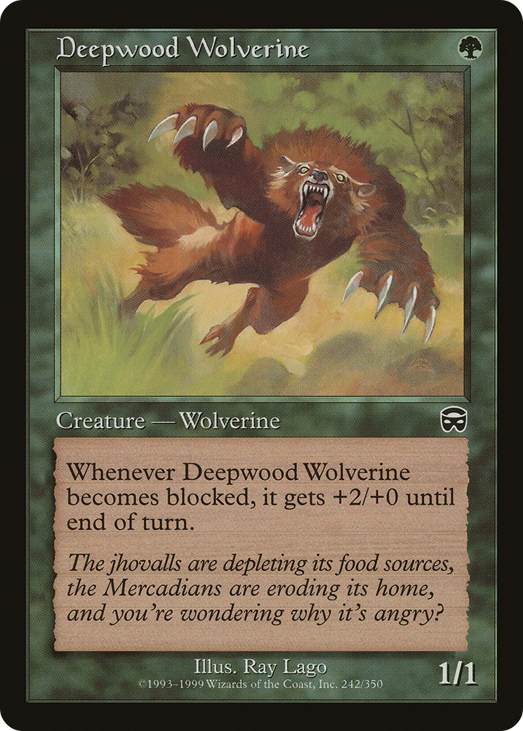 Deepwood Wolverine (242) - Mercadian Masques