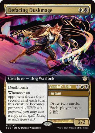 Defacing Duskmage (Extended Art) (093) - Commander: Secrets of Strixhaven