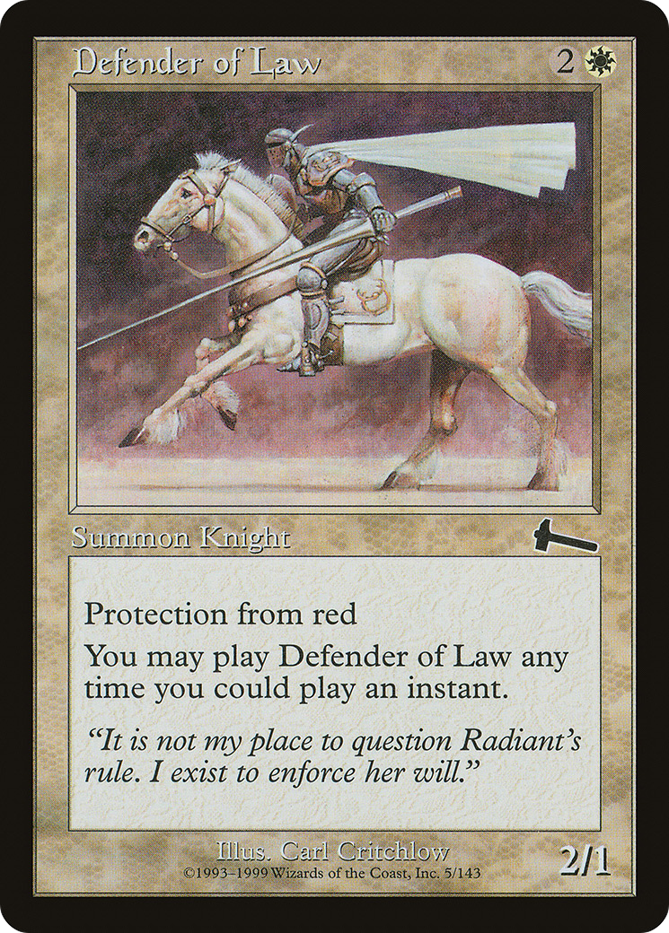Defender of Law (005) Foil - Urza's Legacy