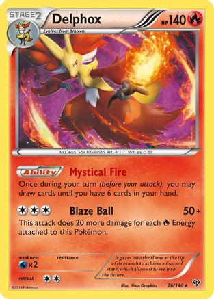 Delphox (26) Reverse Holofoil - XY Base Set