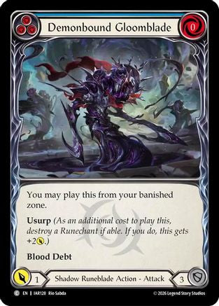 Demonbound Gloomblade (Blue) (IAR128) Rainbow Foil - Usurp the Shadow Throne