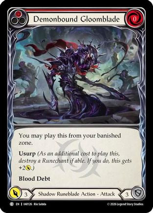 Demonbound Gloomblade (Red) (IAR126) Rainbow Foil - Usurp the Shadow Throne