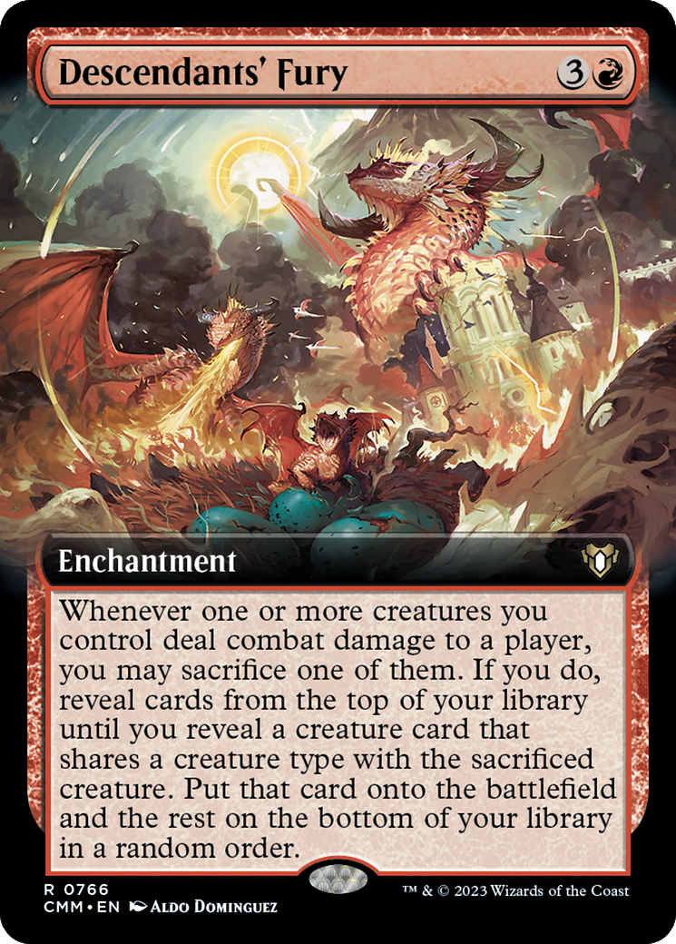 Descendants' Fury (Extended Art) (766) - Commander Masters