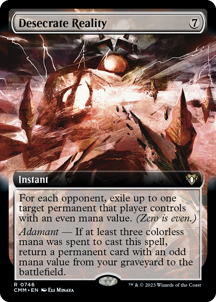 Desecrate Reality (Extended Art) (746) Foil - Commander Masters