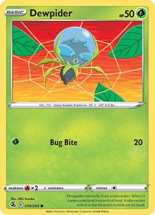 Dewpider (19) Reverse Holofoil - Fusion Strike