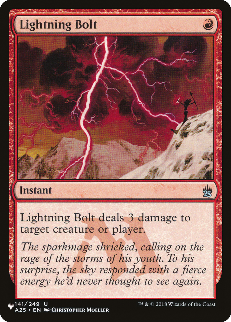 Lightning Bolt (A25-141) - The List