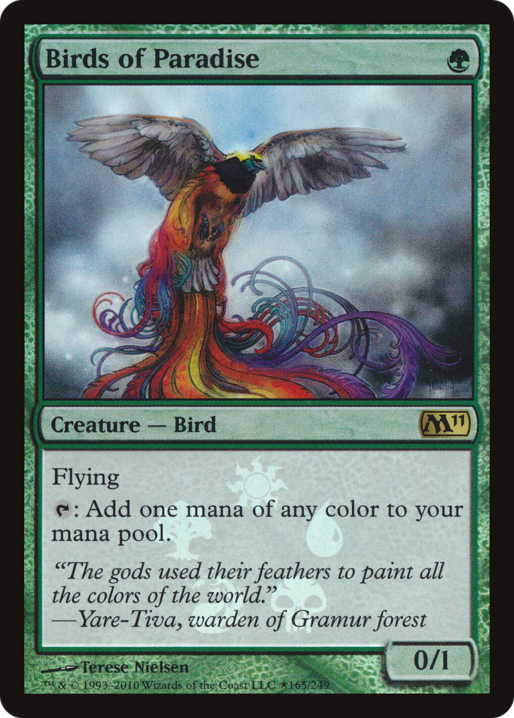 Birds of Paradise (165) Foil - Magic 2011 Promos