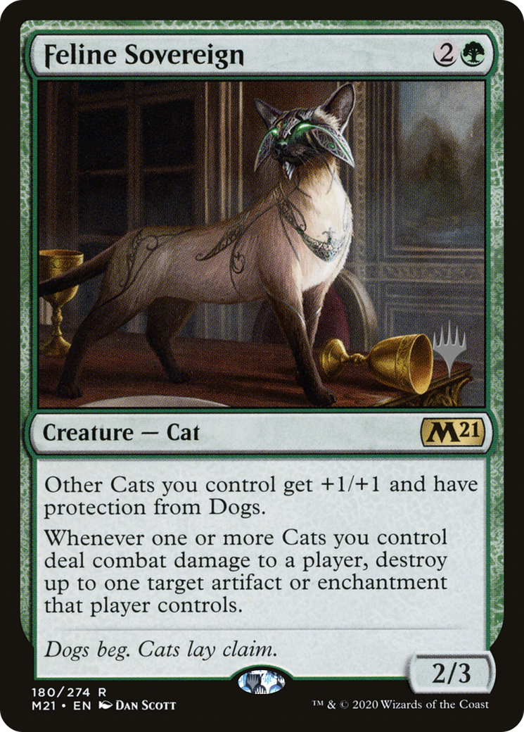 Feline Sovereign (180p) Foil - Core Set 2021 Promos