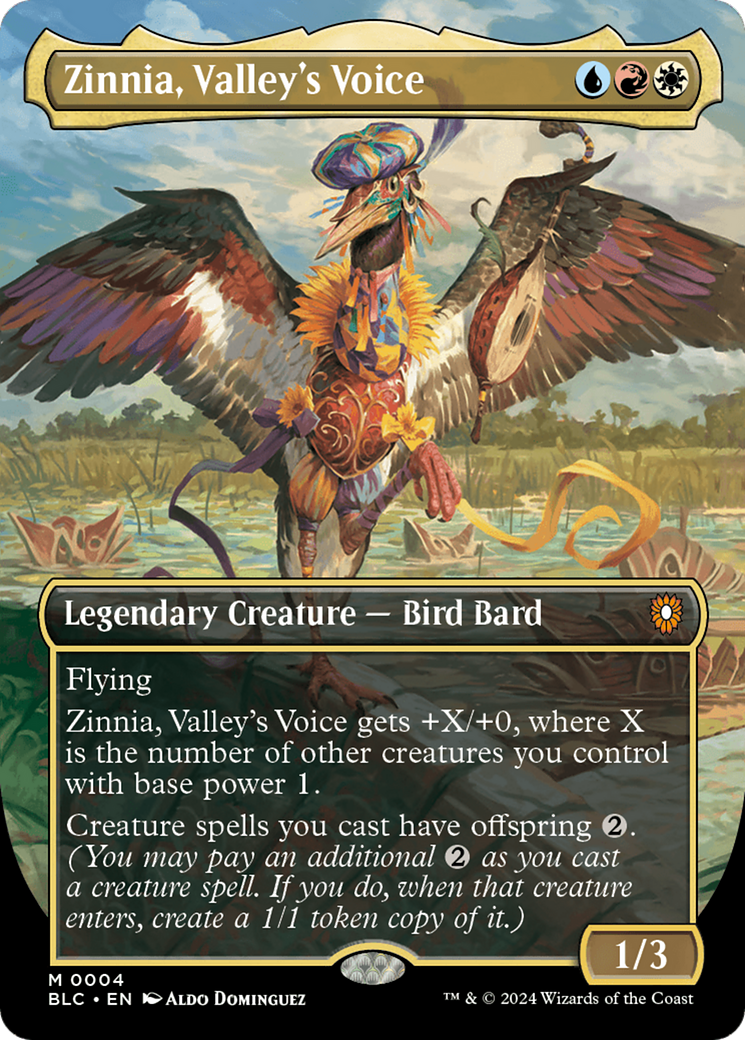 Zinnia, Valley's Voice (Borderless) (004) Foil - Bloomburrow Commander