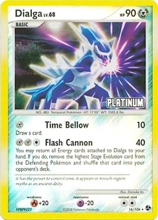 Dialga (Platinum) (16) Reverse Holofoil - Burger King Promos