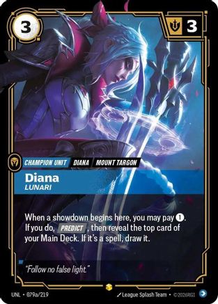 Diana – Lunari (Alternate Art) (079a) Foil - Unleashed