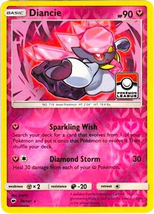 Diancie (Pokemon League) (94) Reverse Holofoil - League & Championship Cards