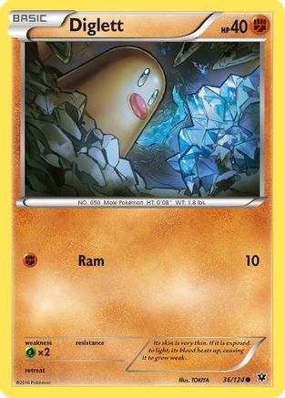 Diglett (36) Reverse Holofoil - Fates Collide