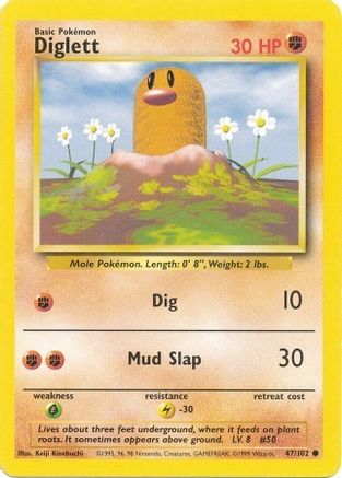 Diglett (47) - Base Set