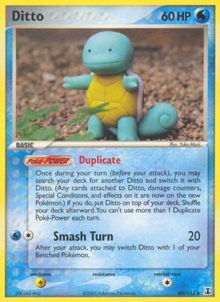 Ditto (Squirtle) (40) Reverse Holofoil - Delta Species