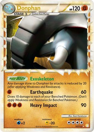 Donphan (Prime) (107) Holofoil - HeartGold & SoulSilver