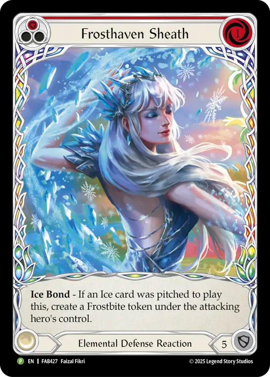 Frosthaven Sheath (Extended Art) (FAB427) Rainbow Foil - FaB Promos