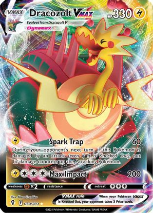 Dracozolt VMAX (59) Holofoil - Evolving Skies