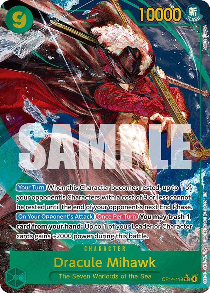 Dracule Mihawk (Alternate Art) (OP14-119) Foil