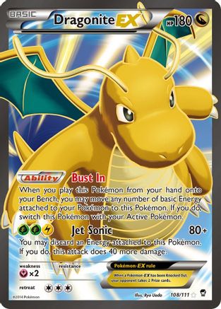 Dragonite EX (Full Art) (108) Holofoil - Furious Fists