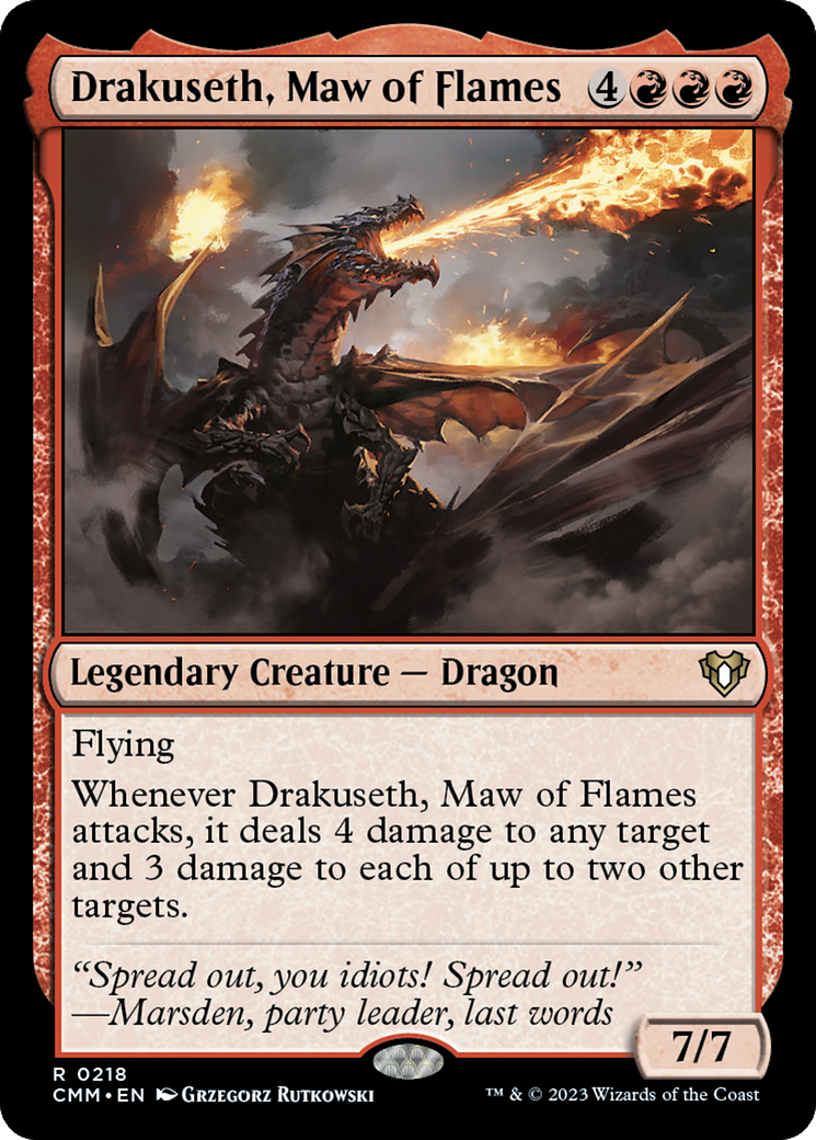 Drakuseth, Maw of Flames (218) Foil - Commander Masters