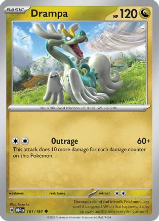 Drampa (161) Reverse Holofoil - Obsidian Flames