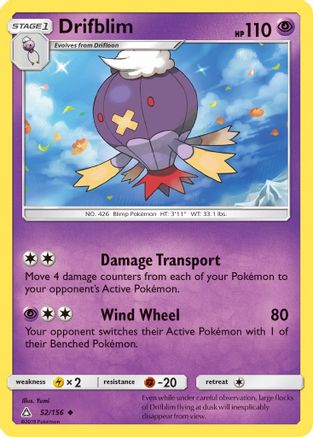 Drifblim (52) Reverse Holofoil - Ultra Prism