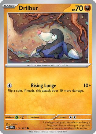 Drilbur (111) Reverse Holofoil - Obsidian Flames