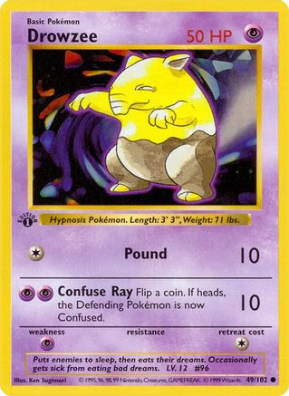 Drowzee (49) (Unlimited) - Base Set (Shadowless)