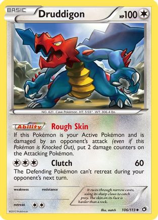 Druddigon (106) Reverse Holofoil - Legendary Treasures