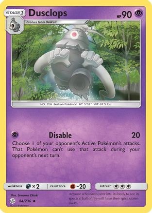 Dusclops (84) Reverse Holofoil - Cosmic Eclipse