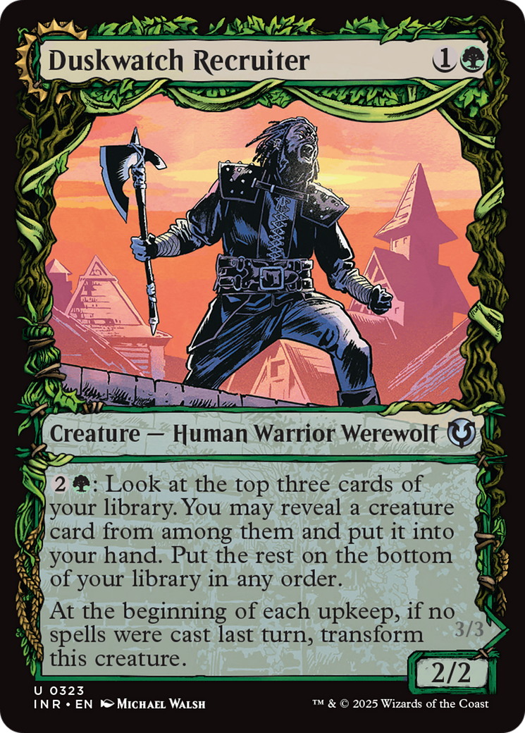 Duskwatch Recruiter // Krallenhorde Howler (Showcase) (323) Foil - Innistrad Remastered