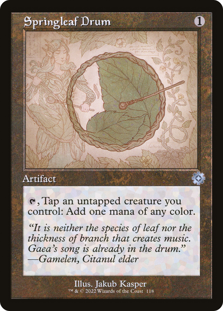 Springleaf Drum (Schematic) (Retro) (118) Foil - The Brothers' War Retro Artifacts