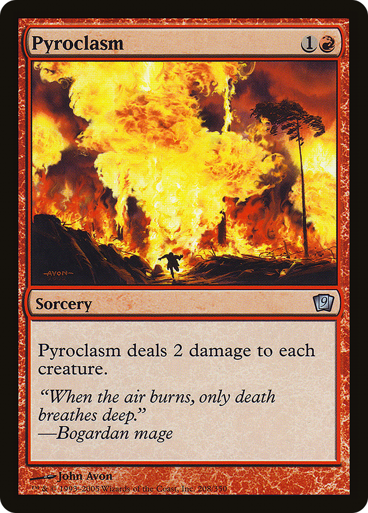 Pyroclasm (208) Foil - Ninth Edition