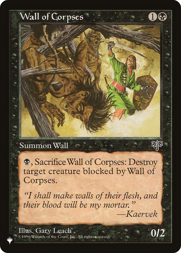 Wall of Corpses (Retro) (MIR-151) - The List