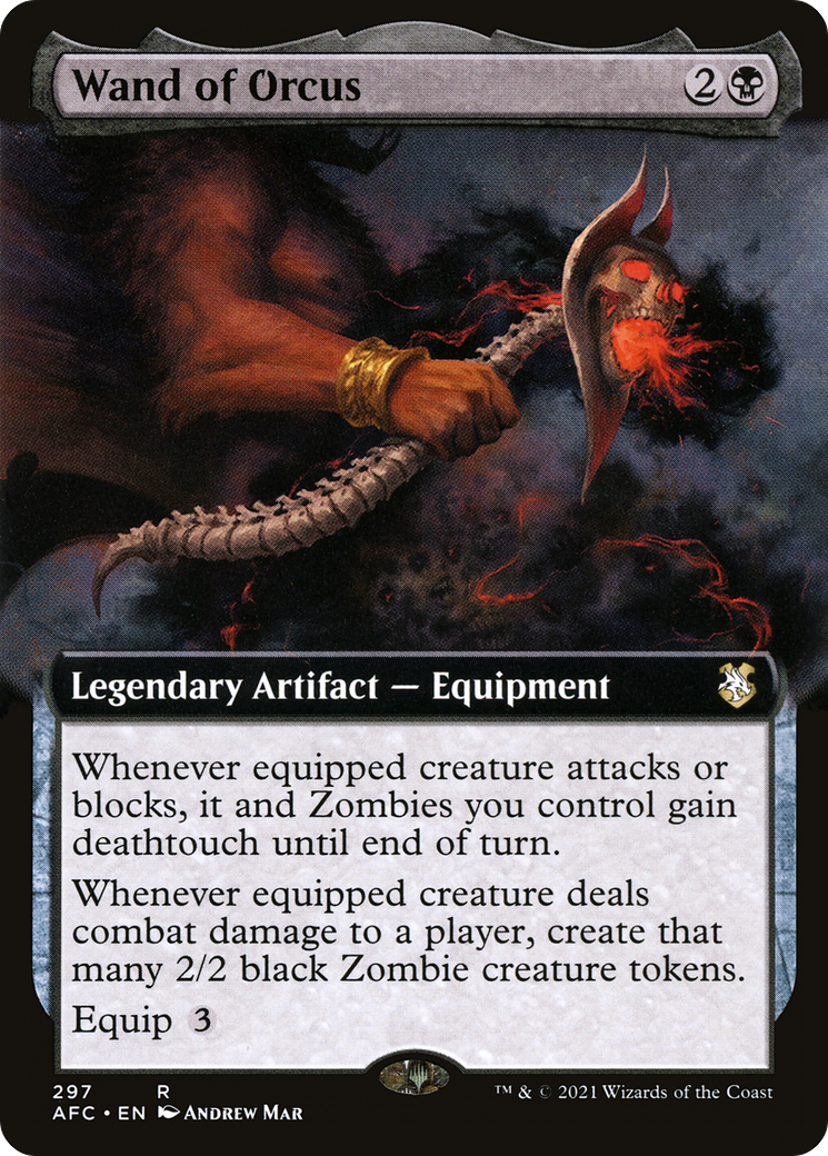 Wand of Orcus (Extended Art) (297) - Forgotten Realms Commander