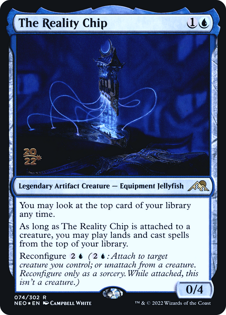 The Reality Chip (74s) Foil - Kamigawa: Neon Dynasty Promos