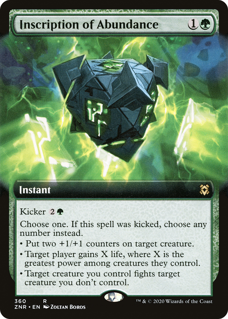 Inscription of Abundance (Extended Art) (360) Foil - Zendikar Rising